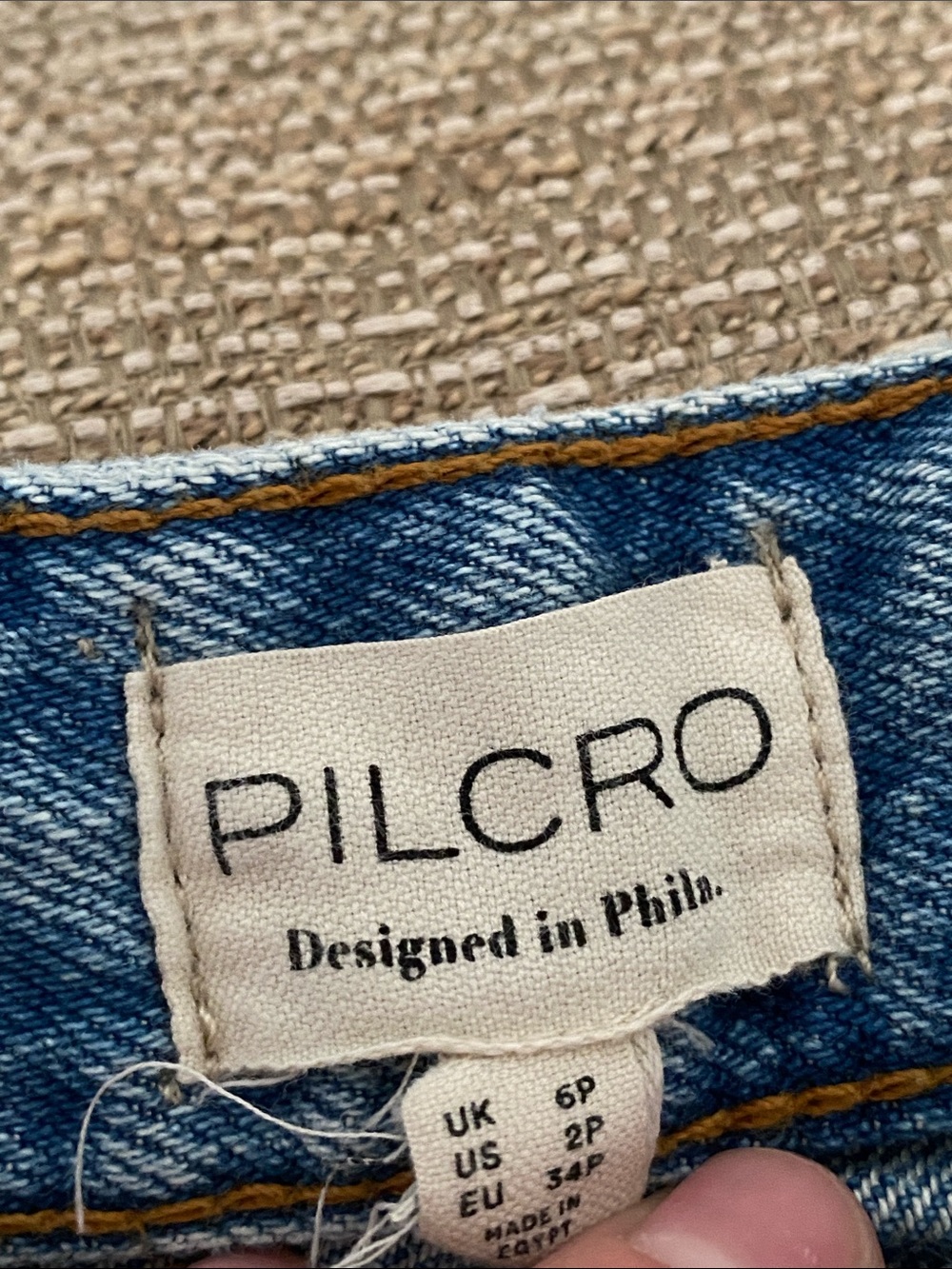 🌼 Pilcro Anthropologie High-Waist Blue Denim Maxi Skirt with Front Slit size 2 - Picture 7 of 13